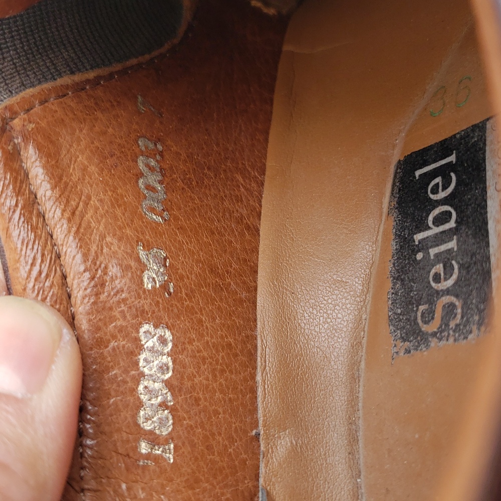 Josef Seibel Womens Brown Leather Chunky Heel Laofers Size 36 Classic Preppy Y2K - Picture 14 of 16